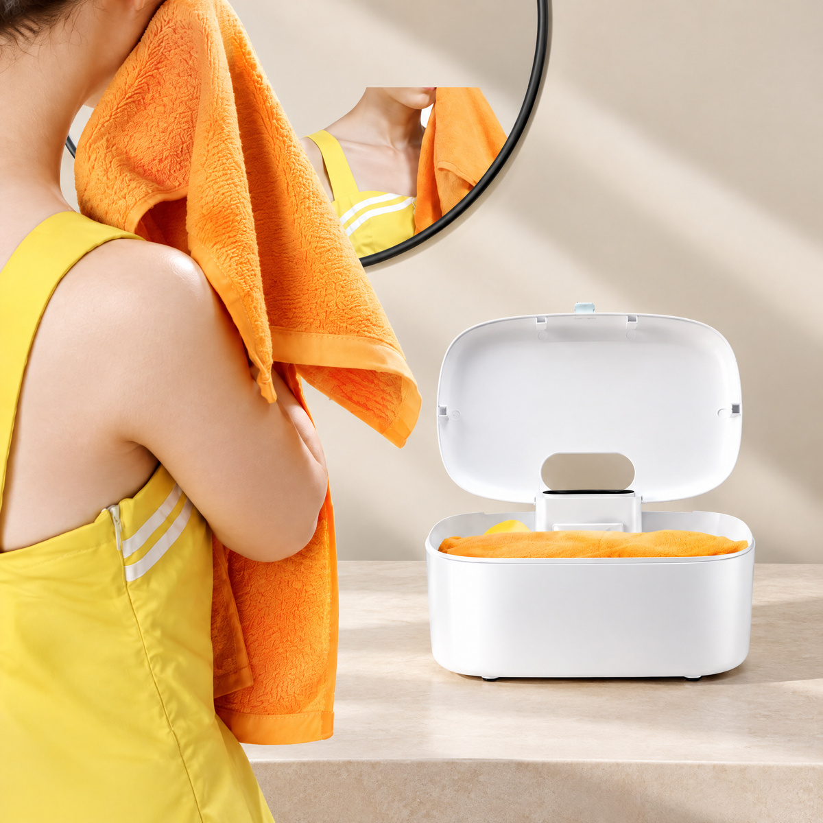 NzorKvil Compact Lingerie Care Box – Countertop Underwear Care Appliance for Small Garments