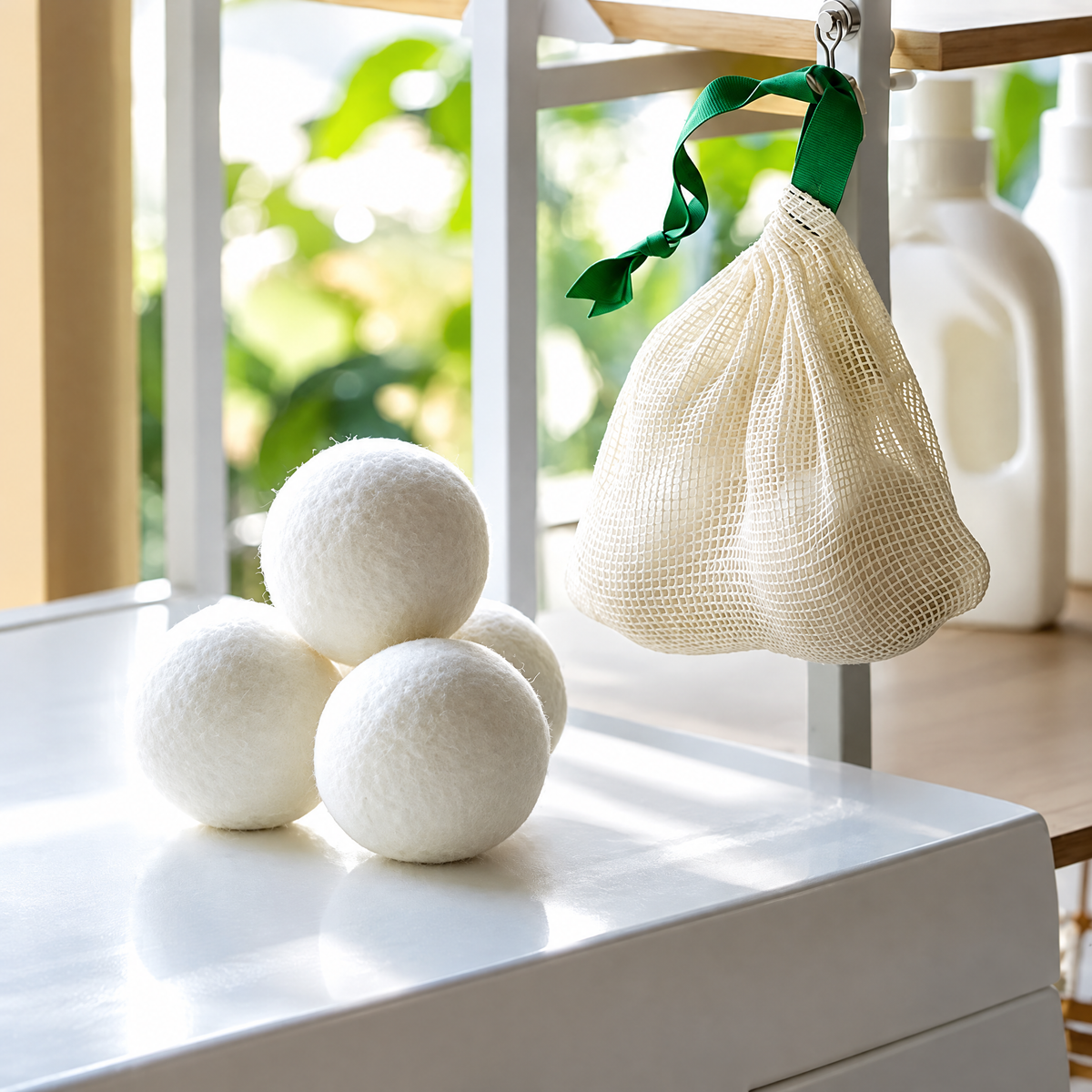 NzorKvil Reusable Dryer Balls – Laundry Fluffing Balls for Clothes, Towels & Bedding